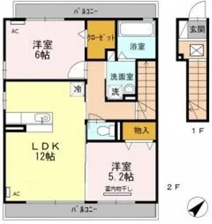 ガーデン・アカシア【2階】の間取り