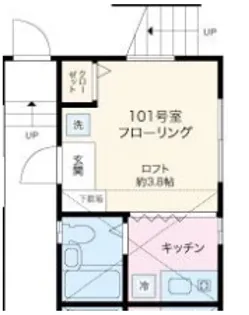 ロッソ池上A【1階】の間取り