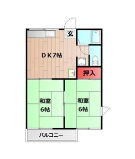 ハイツ野々上【2階】の間取り