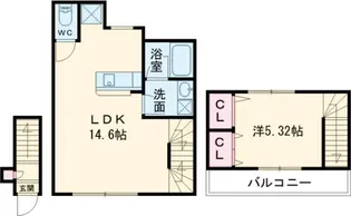 アークビュー桜新町【1階】の間取り