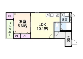 リアン富木【3階】の間取り