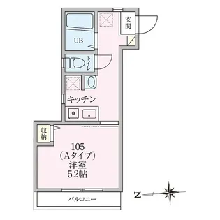 カレジ・クレイン【1階】の間取り
