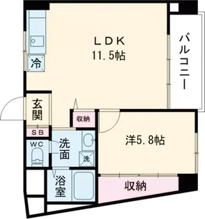 東山サンハイツ【2階】の間取り