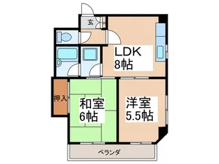 ラ・カ-サ・モモイ【2階】の間取り
