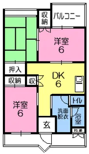 コーポサイプレス【5階】の間取り