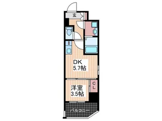 Bloom 大須賀町【5階】の間取り