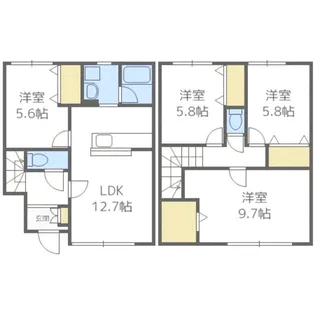 ニッセ富丘II【1階】の間取り
