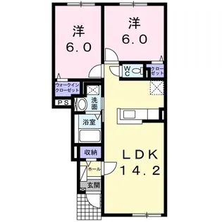 クレインB【1階】の間取り