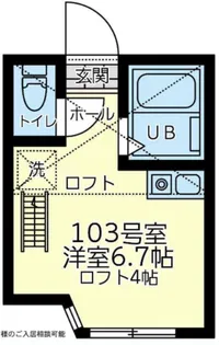 ユナイト白楽ベルナウアー【1階】の間取り