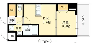 ヴィーナス今里【9階】の間取り