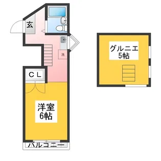 クレイデルハイツ B棟【2階】の間取り