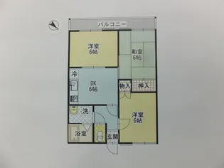 グランデュール田中B棟【2階】の間取り