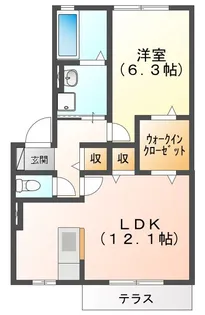 ハーモネスト C【1階】の間取り