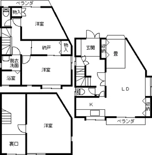 新潟県新潟市中央区窪田町1【一戸建】の間取り