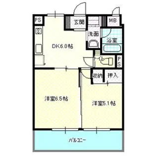 タナカセンチュリーマンション【4階】の間取り