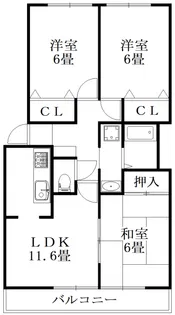 フォブールブリエA棟【1階】の間取り