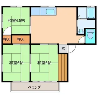 コーポ松本 A【2階】の間取り