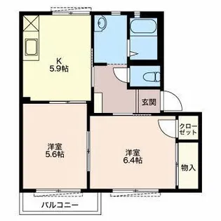 リヴィエール金谷【2階】の間取り