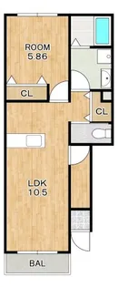 徳島県阿南市羽ノ浦町古庄大坪原【アパート】の間取り