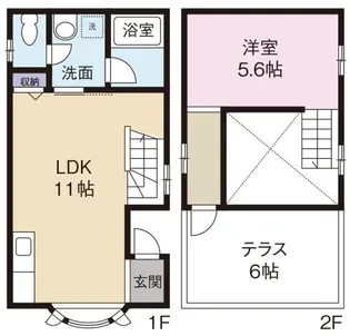 シャンパーニュ公園前【1階】の間取り