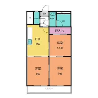 サンコーポ貴船【5階】の間取り