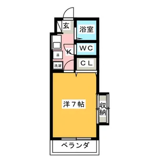 シャトー天神弐番館【1階】の間取り