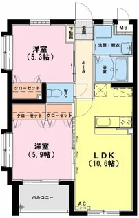 マリア・フローラ【2階】の間取り