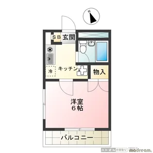 サンライフ田中橋【3階】の間取り