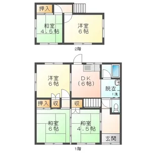 岡山県倉敷市大島【一戸建】の間取り