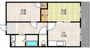 レクシア歌島【5階】の間取り