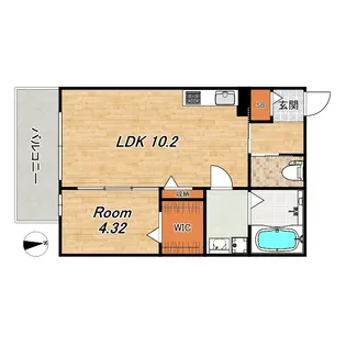 KTIレジデンス淀【3階】の間取り