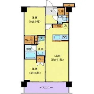 ジェノヴィア赤羽【4階】の間取り