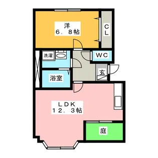 アシューレ.K【1階】の間取り