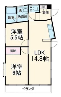 サンヒルズ蕨【1階】の間取り