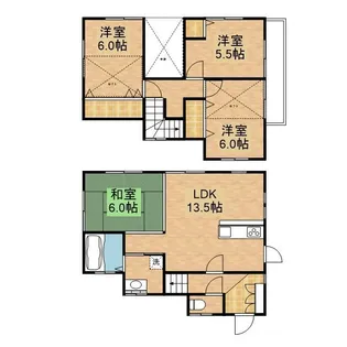 長崎県長崎市北栄町【一戸建】の間取り