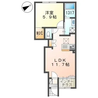 ミモザ【1階】の間取り