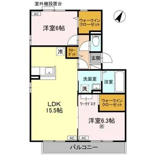 奈良県生駒市小瀬町【アパート】の間取り