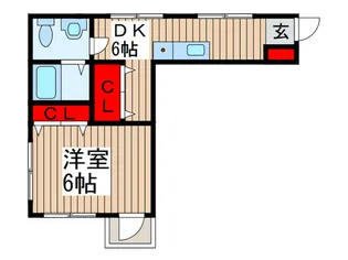 アトラスカ-ロ弐番館【1階】の間取り
