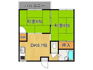 サンメイト喜多1【1階】の間取り