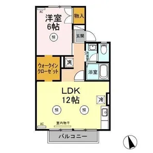 ソアニュー小山C【2階】の間取り