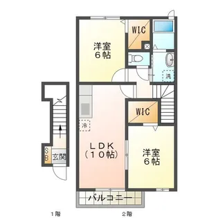 メゾン・フレーシュ B棟【2階】の間取り