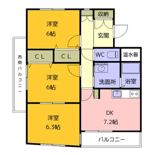 センジュ【3階】の間取り