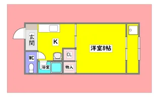 広島県東広島市八本松町米満【アパート】の間取り
