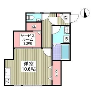 1LDKの間取り画像