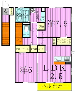 サンシャイン道野辺中央【2階】の間取り
