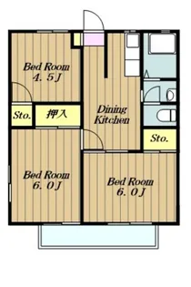 パラシオンサンライズ【2階】の間取り