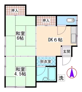 宇都木荘【1階】の間取り