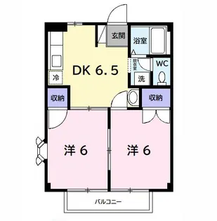 ファーストヒルズB【2階】の間取り