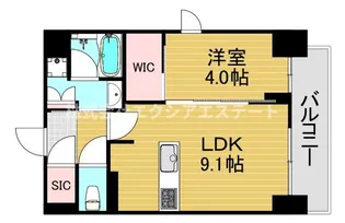 サクラティアラ新梅田【3階】の間取り