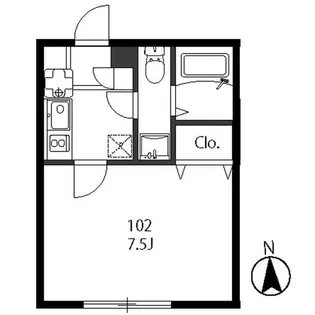 モダンプレイス横浜大口【1階】の間取り